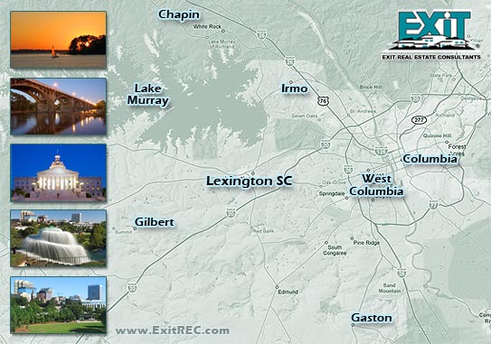 Lexington SC IDX Search Map of Homes for Sale